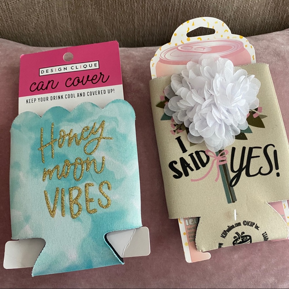 NWT can covers koosies for brides